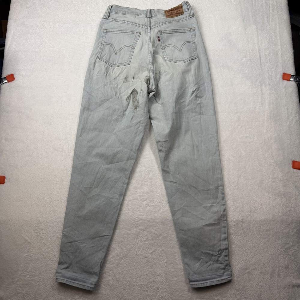 Levi's High Waisted Taper Jeans Women's 25 Light Wash Denim Classic - Flaws - Picture 2 of 11